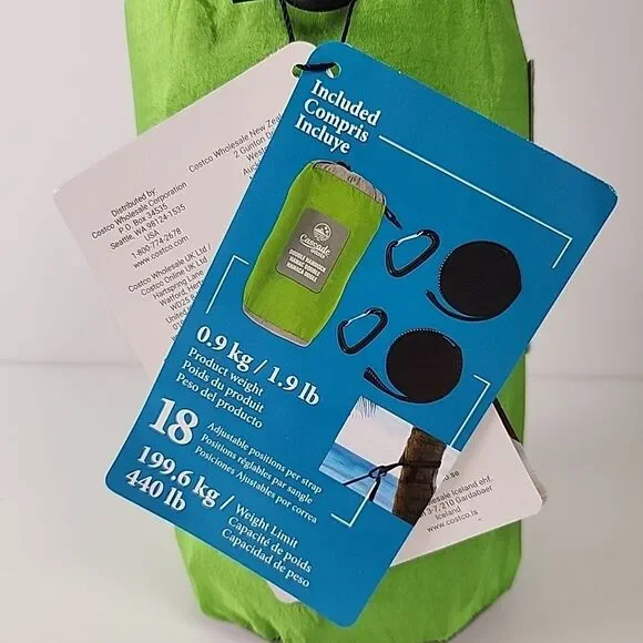 Cascade Oasis 2 Person Lightweight Nylon Travel Hammock With Straps Storage Bag - Picture 5 of 12